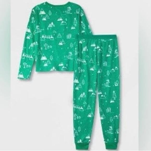Wonder Shop Ski Scene Thermal Pajamas Size medium  8 - Picture 1 of 8